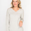 Kaschmir-Pullover mit V-Ausschnitt 1-fädig – Bild 2