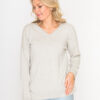 Kaschmir-Pullover mit V-Ausschnitt 1-fädig