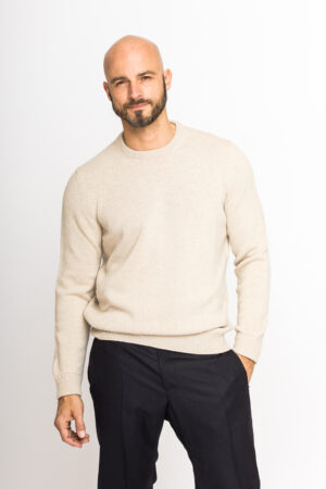Kaschmir-Pullover mit Rundhalsausschnitt 2 Fädig