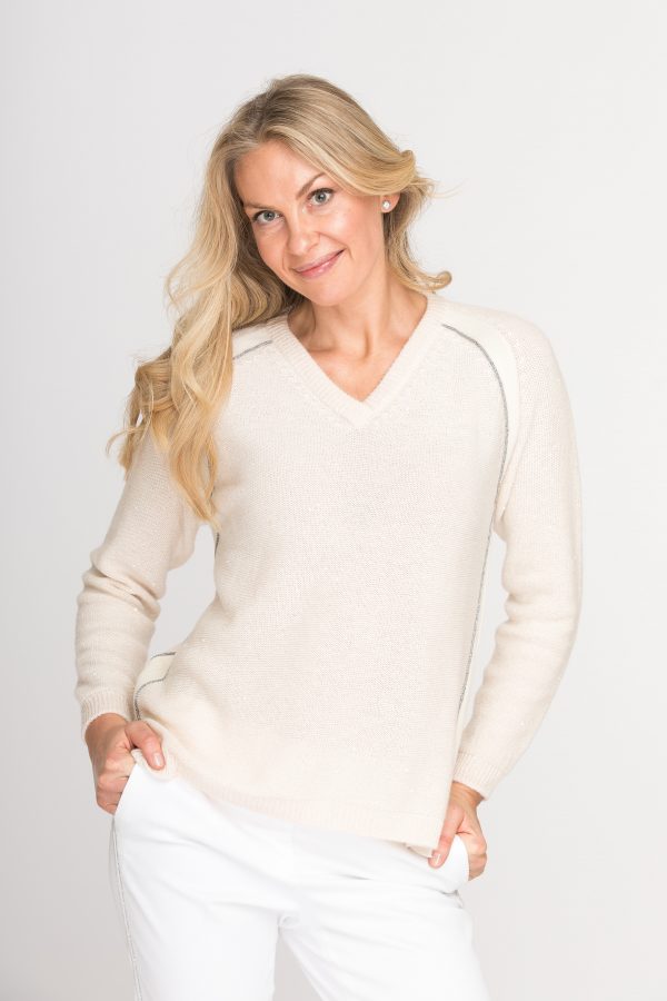 Kaschmir-Pullover mit Pailletten – Bild 2