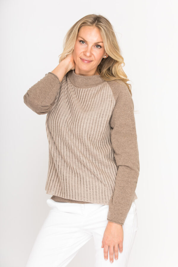 Kaschmir-Pullover in Netzstrick – Bild 3