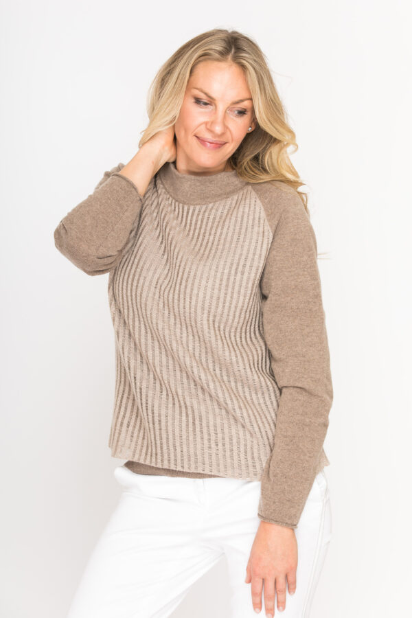 Kaschmir-Pullover in Netzstrick
