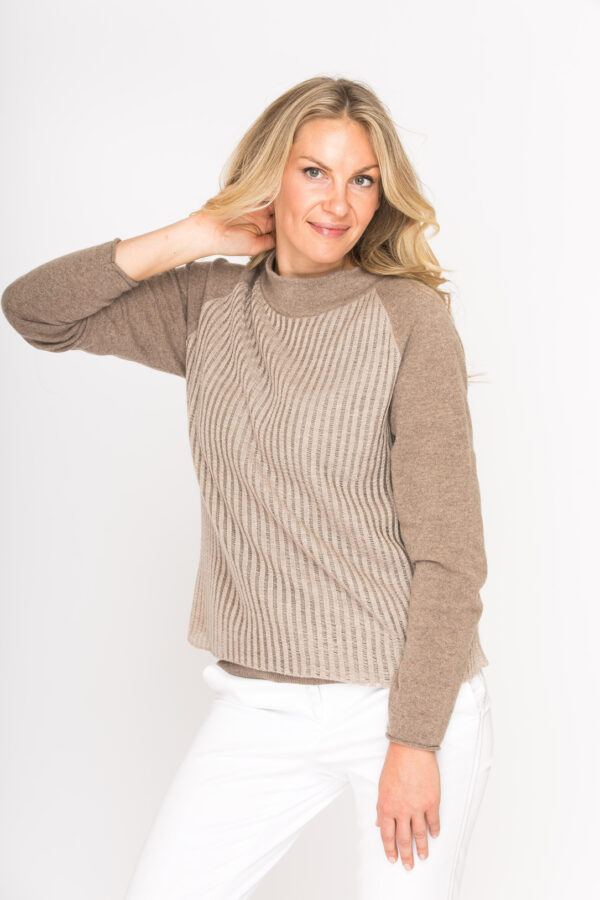 Kaschmir-Pullover in Netzstrick – Bild 2