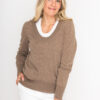 Kaschmir-Pullover mit tiefem Ausschnitt 1-fädig – Bild 2