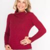 Rollkragen Pullover aus Kaschmir Glattstrick 1-fädig