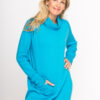 Strickkleid mit Rollkragen und Tasche 1 fädig – Bild 2