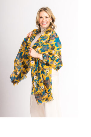 Kaschmir Schal mit Blumenprints