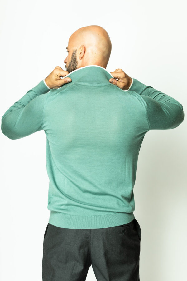 Langarm Poloshirt aus Kaschmir und Seide – Bild 5