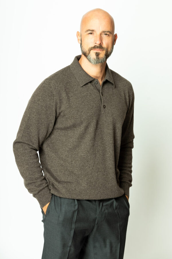 Poloshirt aus Kaschmir 1 Fädig – Bild 2