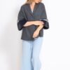 Jacke Poncho aus Kaschmir mit Nerzfell – Bild 4