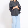Jacke Poncho aus Kaschmir mit Nerzfell